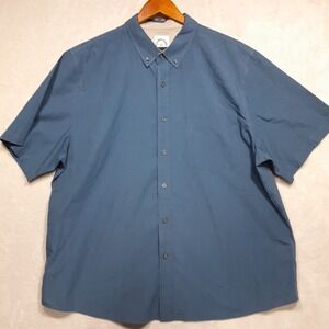 Dubinik Mens SS Button Down Shirt Sz.2XL/Solid Blue/Customized Version